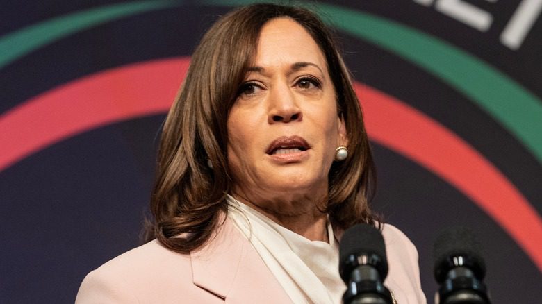 Kamala Harris fronçant les sourcils