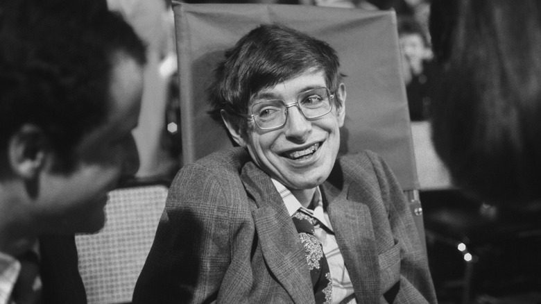 Young Stephen Hawking smiling