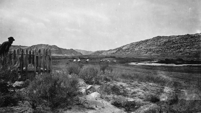 Paysage de la piste de l'Oregon en 1860